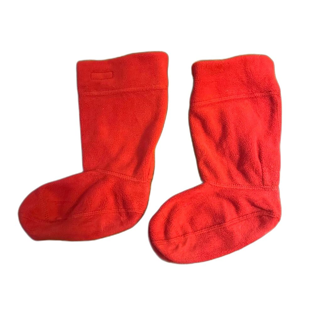 Hunter Boots Fleece Red Short Pull-on Warm Socks K2002 Size M - Picture 3 of 4